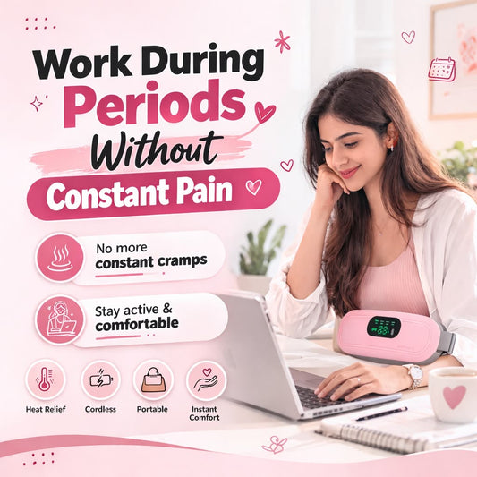 🌸 Smart Menstrual Heating Pad & Cordless Massage Belt