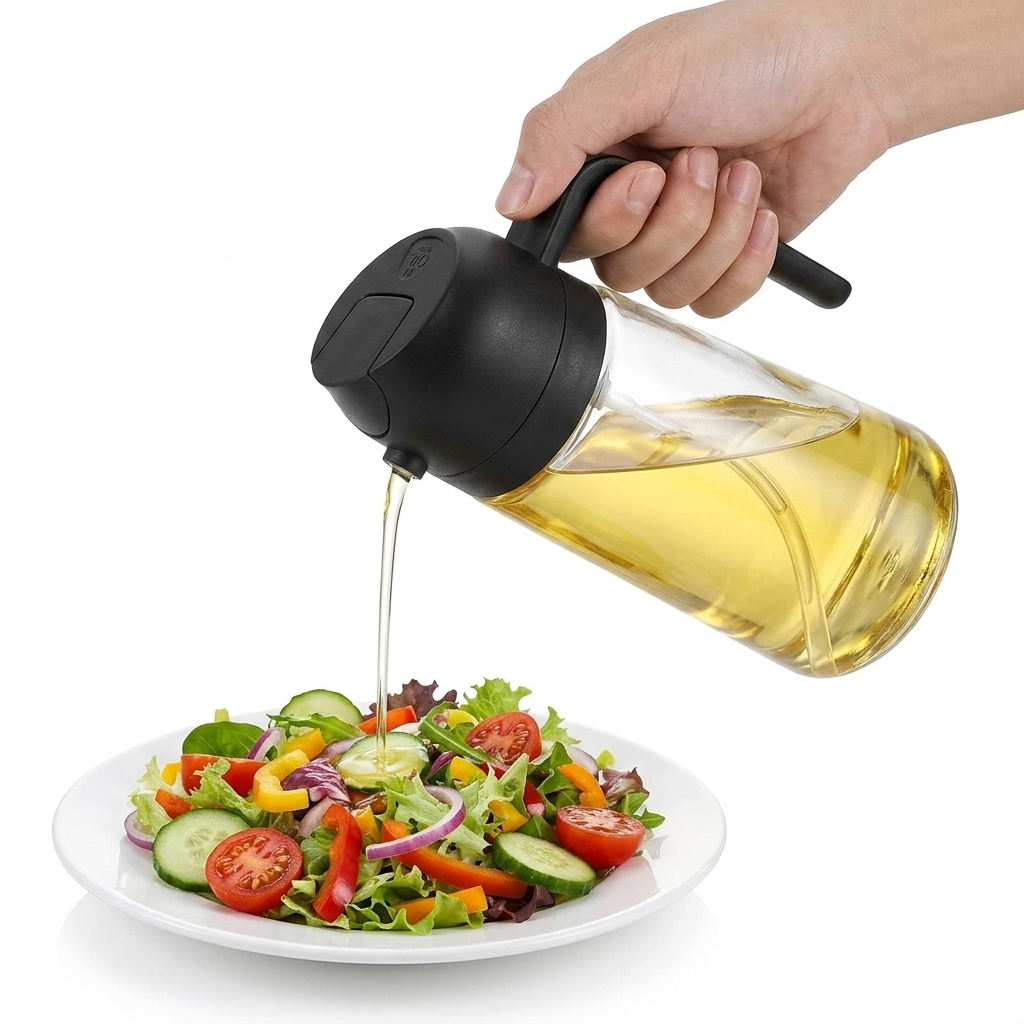 2-in-1 Glass Oil Sprayer & Dispenser Bottle (470ml) 🍳✨
(Alternate: Smart Dual Oil Sprayer & Pourer Bottle 🥑)