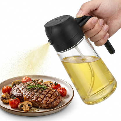 2-in-1 Glass Oil Sprayer & Dispenser Bottle (470ml) 🍳✨
(Alternate: Smart Dual Oil Sprayer & Pourer Bottle 🥑)